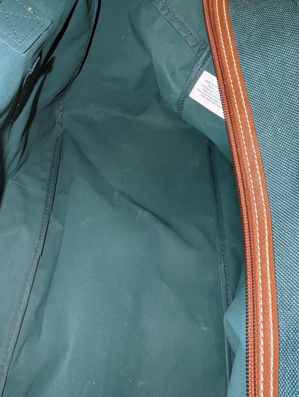 Vintage Polo Ralph Lauren Fragrance Green Brown Duffel Bag Travel Gym Tote - Picture 11 of 11
